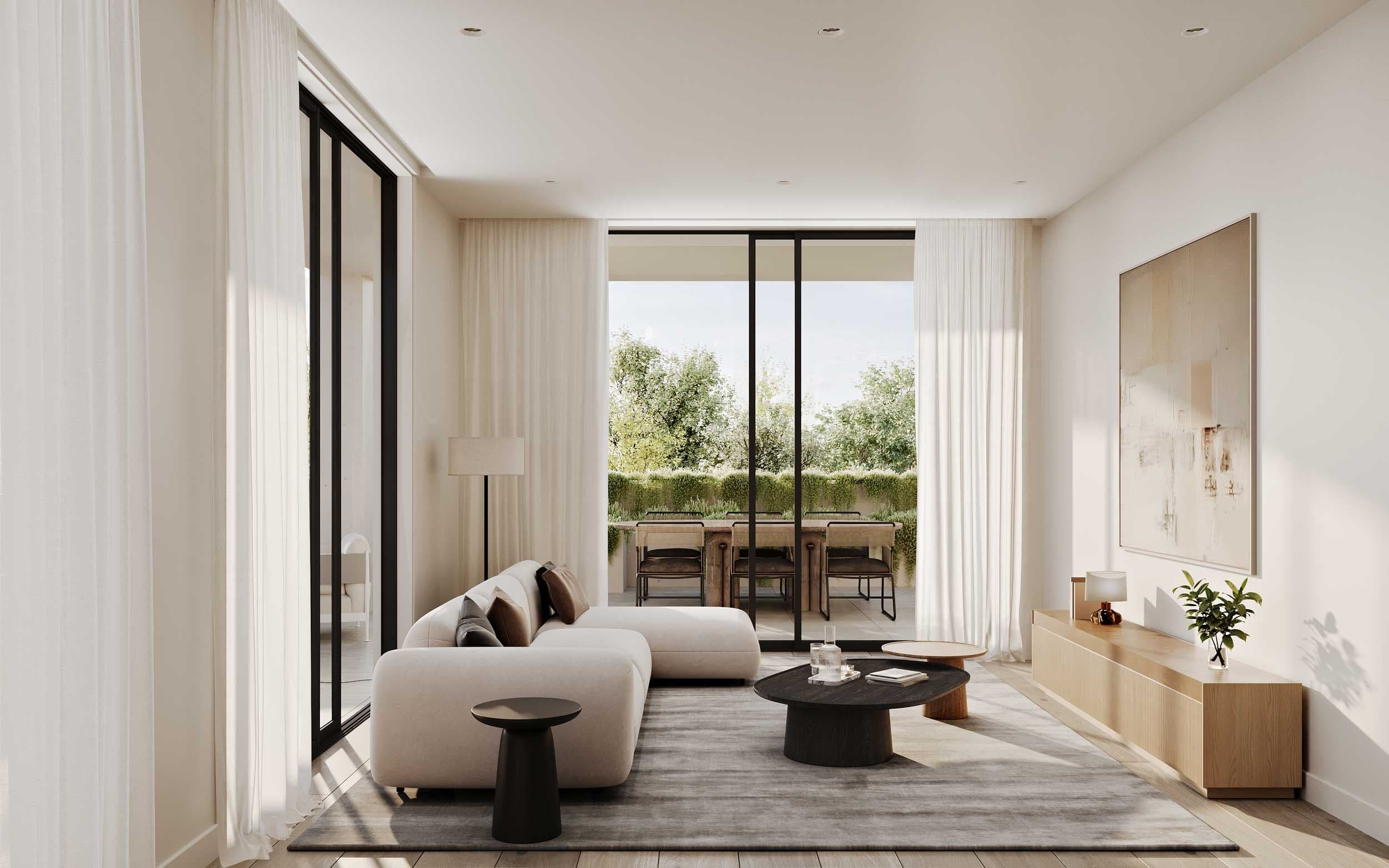 Macquarie Place, 2 Bedroom Living Room