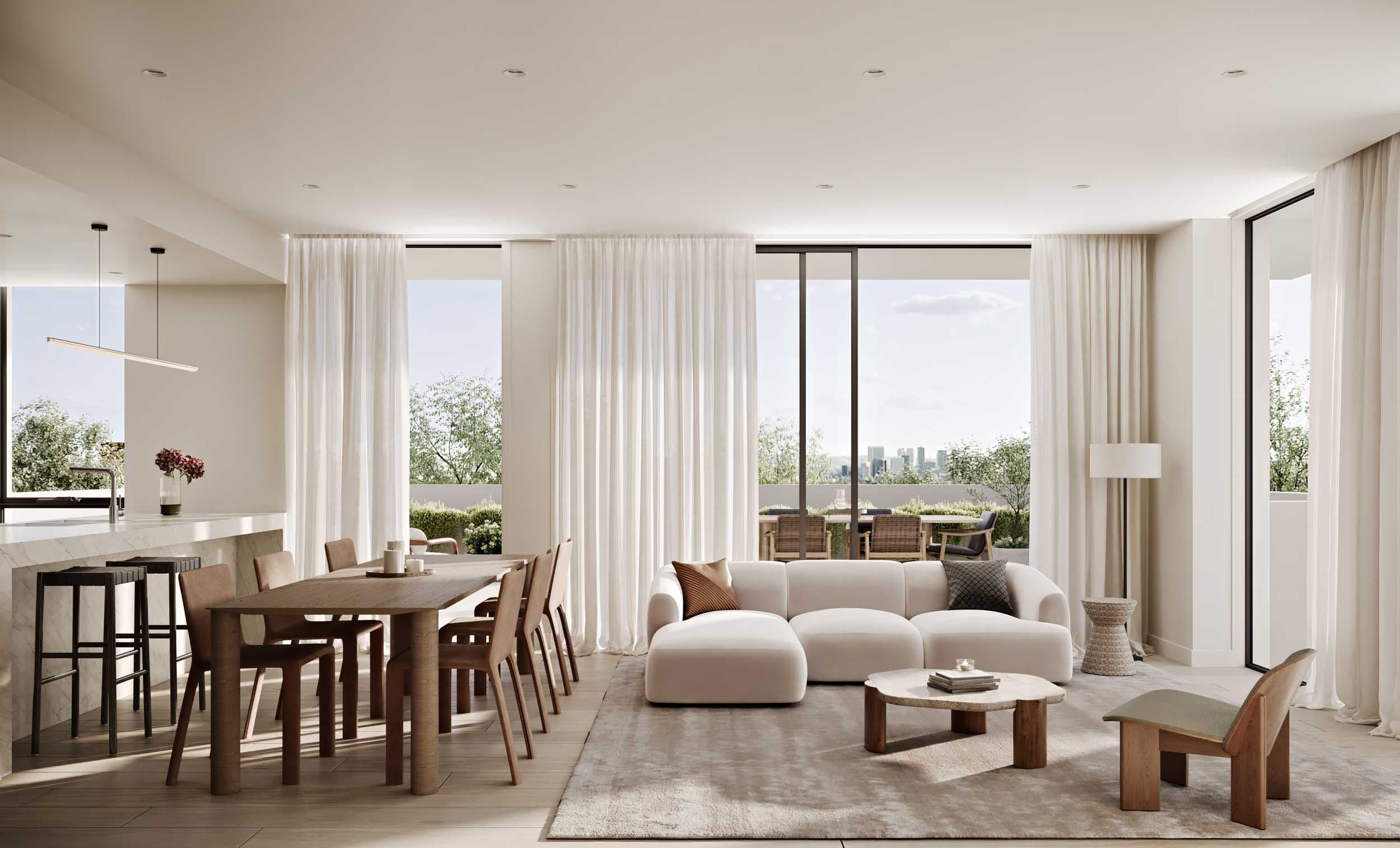 Macquarie Place, 3 Bedroom Living Room